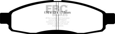 EBC Brakes - EBC Brakes ED91776 Truck/SUV Extra Duty Brake Pads for 05-07 Armada QX56 Titan