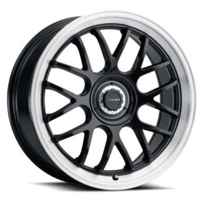 Vision Wheel - Vision Wheel 478 Alpine 17x8 5x4.25/4.5 38mm Black/Brushed 478-7814GBBRL38