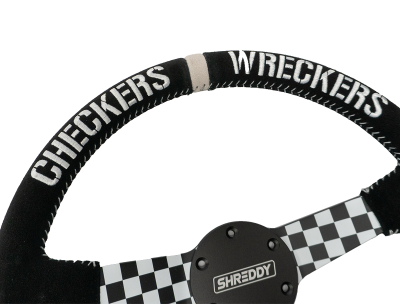 PRP - PRP SHRDYG260 x Shreddy Black/White Checkered Steering Wheel Deep Dish