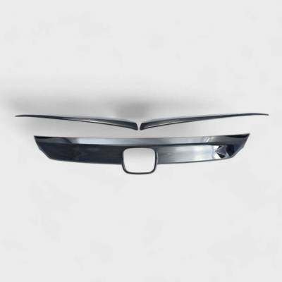 Trim Illusion - Trim Illusion ABS6564BLK Black Front Grille Overlay 16-21 Honda Civic