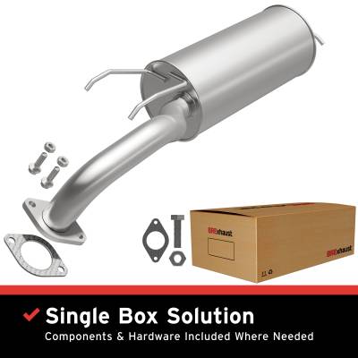 BRExhaust - BRExhaust 108-0007 Direct-Fit Rear Muffler Kit