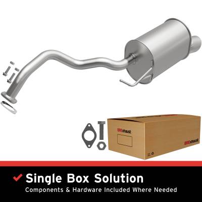 BRExhaust - BRExhaust 108-0106 Direct-Fit Rear Muffler Kit