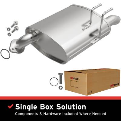 BRExhaust - BRExhaust 108-0245 Direct-Fit Rear Muffler Kit