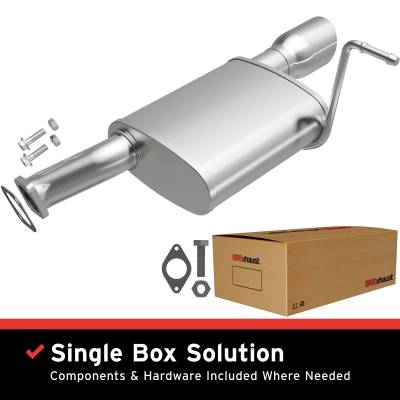 BRExhaust - BRExhaust 108-0265 Direct-Fit Rear Muffler Kit