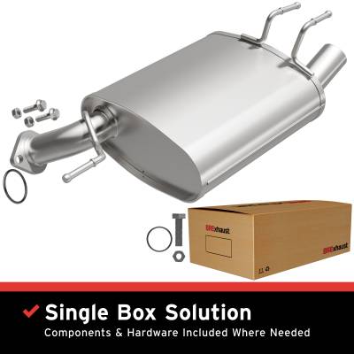 BRExhaust - BRExhaust 108-0275 Direct-Fit Rear Muffler Kit