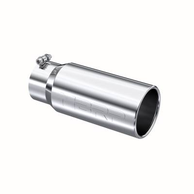 MBRP Exhaust - MBRP Exhaust T5050 T304 SS 4" Inlet Single Wall Rolled Straight 5" Outlet Tip
