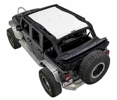 SpiderWebShade - SpiderWebShade Mesh Bikini Top-White for Jeep JK 4DR SWS-SHDTOP-01-JK4D-WHT