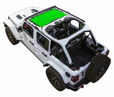 SpiderWebShade - SpiderWebShade Mesh Bikini Top-Green for Jeep JL 4DR SWS-SHDKNI-01-JL-GRN