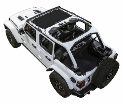 SpiderWebShade - SpiderWebShade Mesh Bikini Top Black for Jeep JL 4DR SWS-SHDKNI-01-JL-BLK