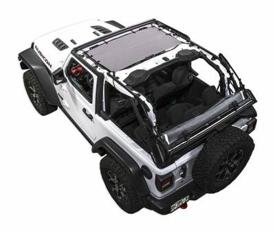 SpiderWebShade - SpiderWebShade Mesh Bikini Top Grey for Jeep JL 2DR JLKINI-2D-GRY