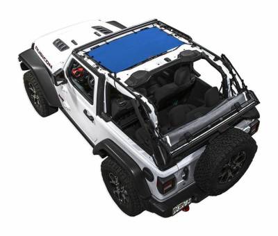 SpiderWebShade - SpiderWebShade Mesh Bikini Top-Blue for Jeep JL 2DR JLKINI-2D-BLU