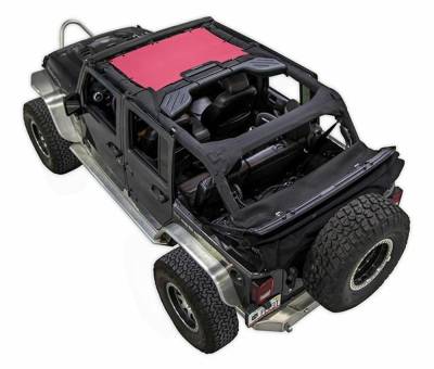 SpiderWebShade - SpiderWebShade Mesh Bikini Top-Pink for Jeep JK 4DR SWS-SHDKNI-01-JK-PNK