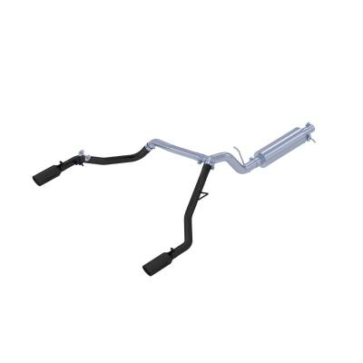 MBRP Exhaust - MBRP Exhaust S5223BLK Blk 3" Cat-Back 2.5" Dual Rear Exit 19-23 Ford Ranger