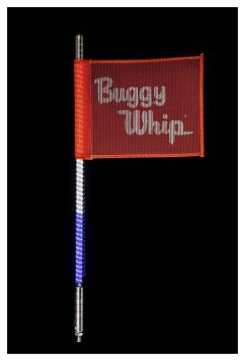 Buggy Whip - Buggy Whip 4' LED Bright Whip Light-Red/White/Blue Threaded BWBRTLED4RWBT