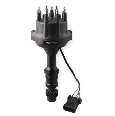 MSD - MSD Ignition 23853 Pro-Billet EFI Dual Sync Distributor Black for Oldsmobile V8