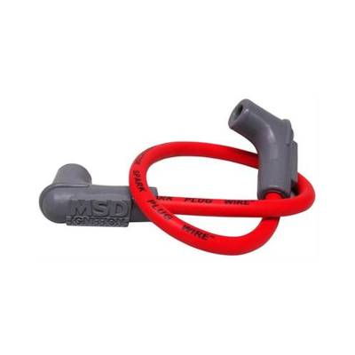 MSD - MSD Ignition 84059 HEI 90-DEG 18" Coil Wire Super Conductor 8.5mm Red