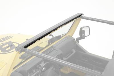 Bestop - Bestop 51210-01 Front Windshield Header Channel Kit for 97-02 Jeep Wrangler TJ