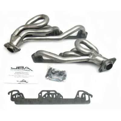 JBA Racing Headers - JBA Headers 1945S-1 1.5" Stainless Shorty Headers Raw for 96-03 Dodge 5.2/5.9L