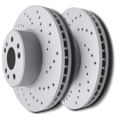 SP Performance - SP Performance C43-266 Cross Drilled Brake Rotors ZRC Coating L/R Pr Rear