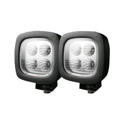 Recon - Recon 264502CL 4.25" Square LED Driving Light Kit-Chrome/White