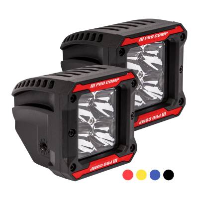 ProComp - Pro Comp 76414P 2"x2" SQUARE 3W LED SPOT PAIR 12w White Light