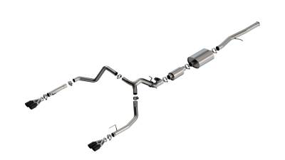 Borla - Borla 140994BC S-Type Cat-Back Exhaust Dual Split Rear Exit 24-26 Silv/Sra 1500
