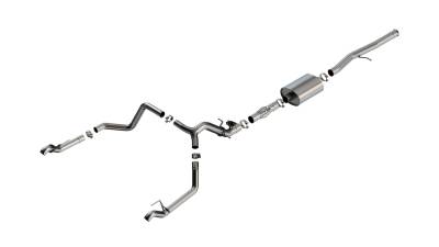 Borla - Borla 140996 ATAK Cat-Back Exhaust Single Split RR Exit 24-26 Silv/Sra 1500 6.2L