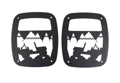 Kentrol - Kentrol 80709 Textured Black Heritage Taillight Guard for 97-06 Jeep Wrangler TJ