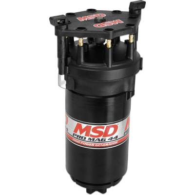 MSD - MSD Ignition 81303 Pro Mag 44 Amp Generator CW Rotation Black Std Cap Band Clamp