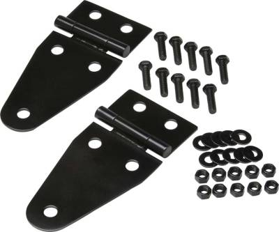 Kentrol - Kentrol 50402 Black Hood Hinge Pair for 55-95 Jeep Wrangler CJ & YJ