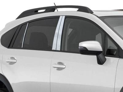 Quality Automotive Accessories - QAA PP13426 6Pc Stainless Steel Pillar Trim for 2016-2023 Subaru Crosstrek
