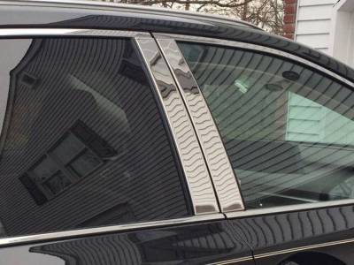 Quality Automotive Accessories - QAA PP16125 4Pc Stainless Steel Pillar Trim for 2016-2022 Lexus RX350