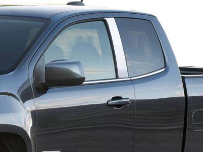 Quality Automotive Accessories - QAA PP55150 2Pc Stainless Steel Pillar Trim for 15-22 GMC Canyon