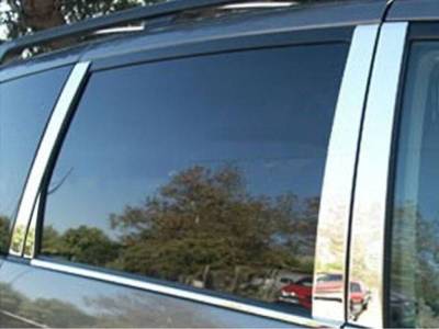 Quality Automotive Accessories - QAA PP24152 8Pc Stainless Steel Pillar Trim for 2004-2010 Toyota Sienna