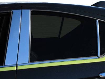Quality Automotive Accessories - QAA PP12706 6Pc Stainless Steel Pillar Trim for 2012-2019 Toyota Prius C