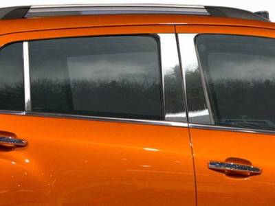 Quality Automotive Accessories - QAA PP55156 6Pc Stainless Steel Pillar Trim for 2015-2023 Chevrolet Trax
