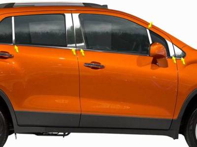 Quality Automotive Accessories - QAA PP55157 12Pc Stainless Steel Pillar Trim for 2015-2023 Chevrolet Trax