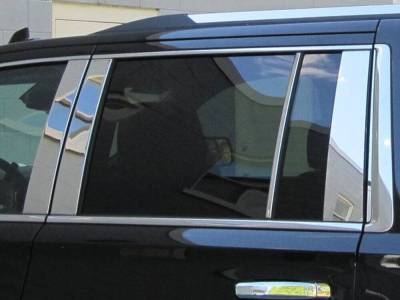 Quality Automotive Accessories - QAA PP55199 10Pc Stainless Steel Pillar Trim for 2015-2020 Cadillac Escalade