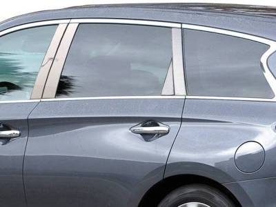 Quality Automotive Accessories - QAA PP13037 8Pc Stainless Steel Pillar Trim for 2013-2013 Infiniti JX35