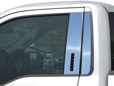 Quality Automotive Accessories - QAA PP55306 4Pc Stainless Steel Pillar Trim for 2017-2022 Ford Super Duty