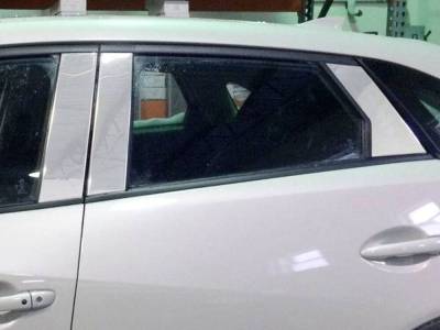 Quality Automotive Accessories - QAA PP16771 6Pc Stainless Steel Pillar Trim for 2016-2020 Mazda CX-3