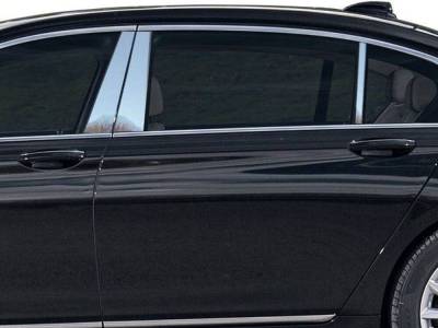 Quality Automotive Accessories - QAA PP16918 6Pc Stainless Steel Pillar Trim for 2016-2022 BMW 7 Series
