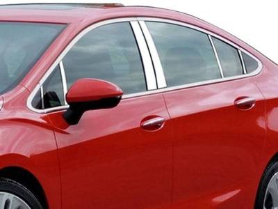 Quality Automotive Accessories - QAA PP56147 12Pc Stainless Steel Pillar Trim for 2016-2019 Chevrolet Cruze