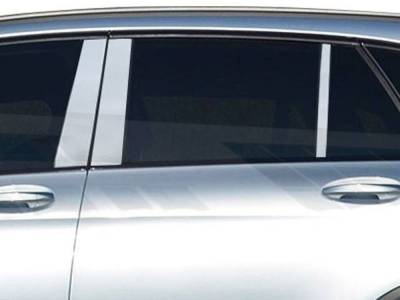 Quality Automotive Accessories - QAA PP16991 6Pc Stainless Steel Pillar Trim for 2016-2022 Mercedes GLC