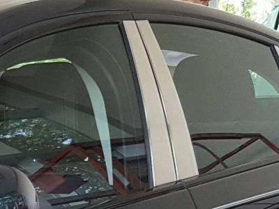 Quality Automotive Accessories - QAA PP17088 4Pc Stainless Steel Pillar Trim for 2017-2020 Jaguar XE