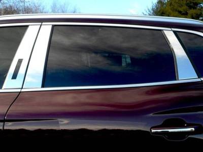 Quality Automotive Accessories - QAA PP56661 6Pc Stainless Steel Pillar Trim for 2016-2018 Lincoln MKX