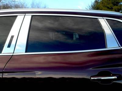 Quality Automotive Accessories - QAA PP56662 8Pc Stainless Steel Pillar Trim for 2016-2018 Lincoln MKX