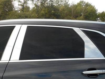 Quality Automotive Accessories - QAA PP57261 6Pc Stainless Steel Pillar Trim for 2017-2025 Cadillac XT5