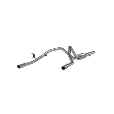 MBRP Exhaust - MBRP Exhaust S5058AL AL 3" Cat-Back 2.5" Dual Rear Exit 09-13 Silver/Sierra 1500