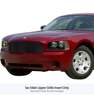 APS - APS Stainless Billet Grille Black for 05-10 Dodge Charger GR04HEC20J